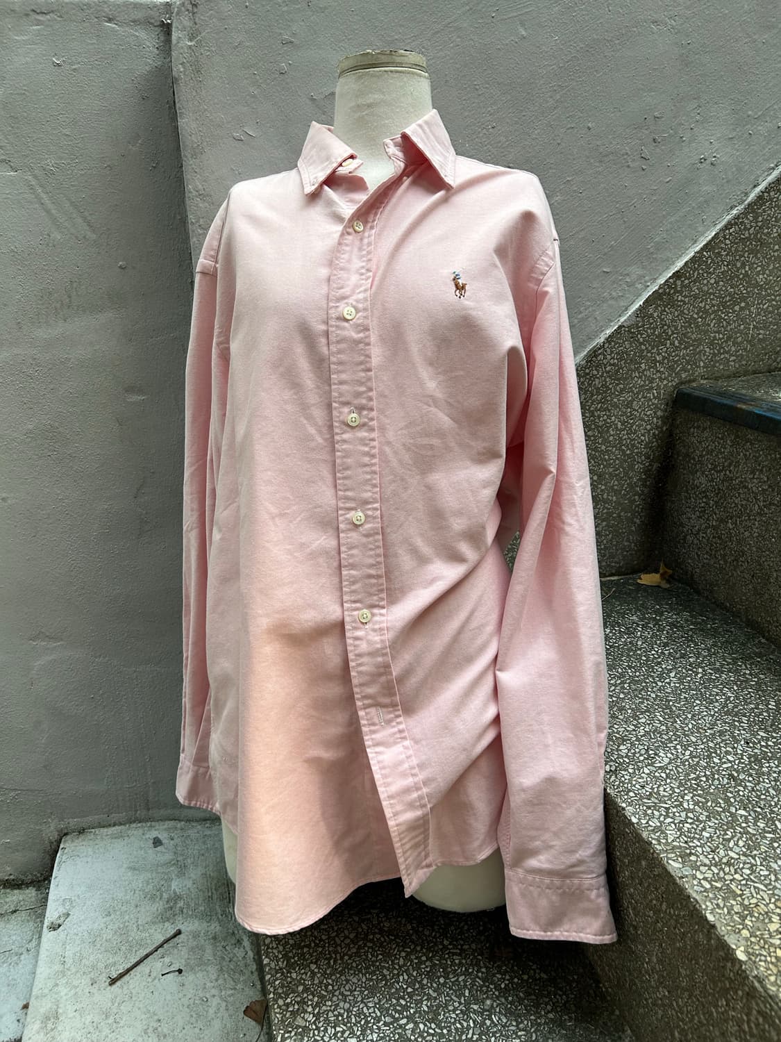 *rare* 2000s polo 폴로 딸기우유 핑크 오버핏 셔츠 상품이미지5