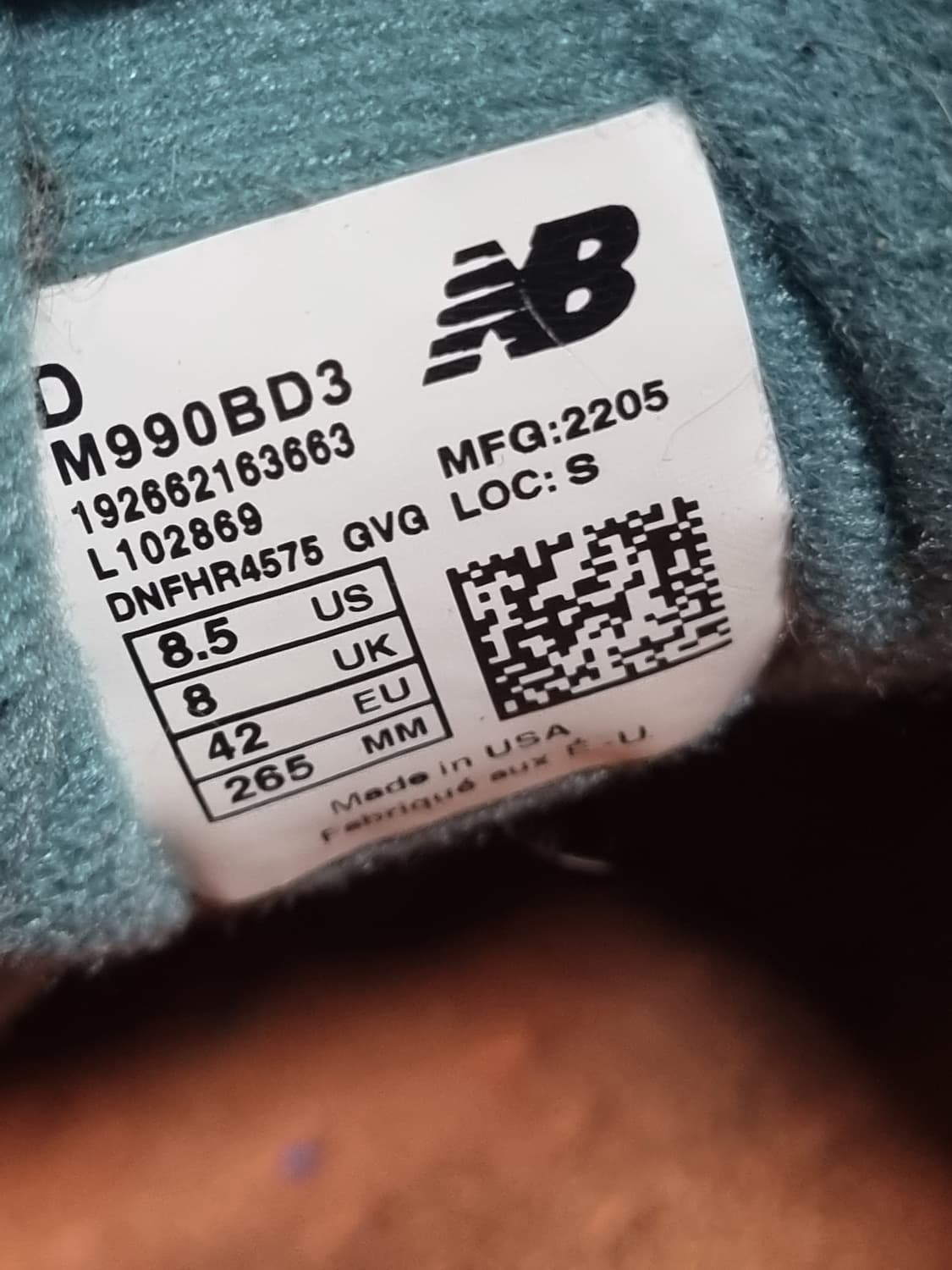 뉴발란스 보데가 990 스니커즈 상품이미지5