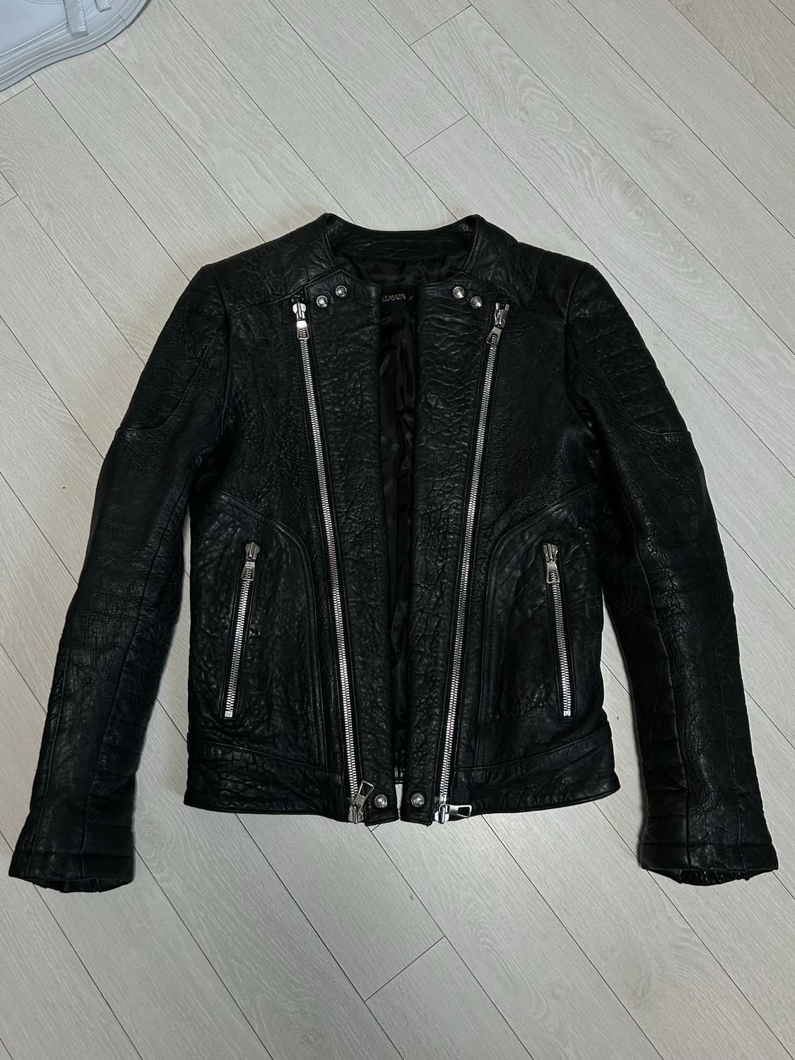 (최저가 매물)발망 H&M 라이더 재킷 (소가죽) s size 상품이미지1