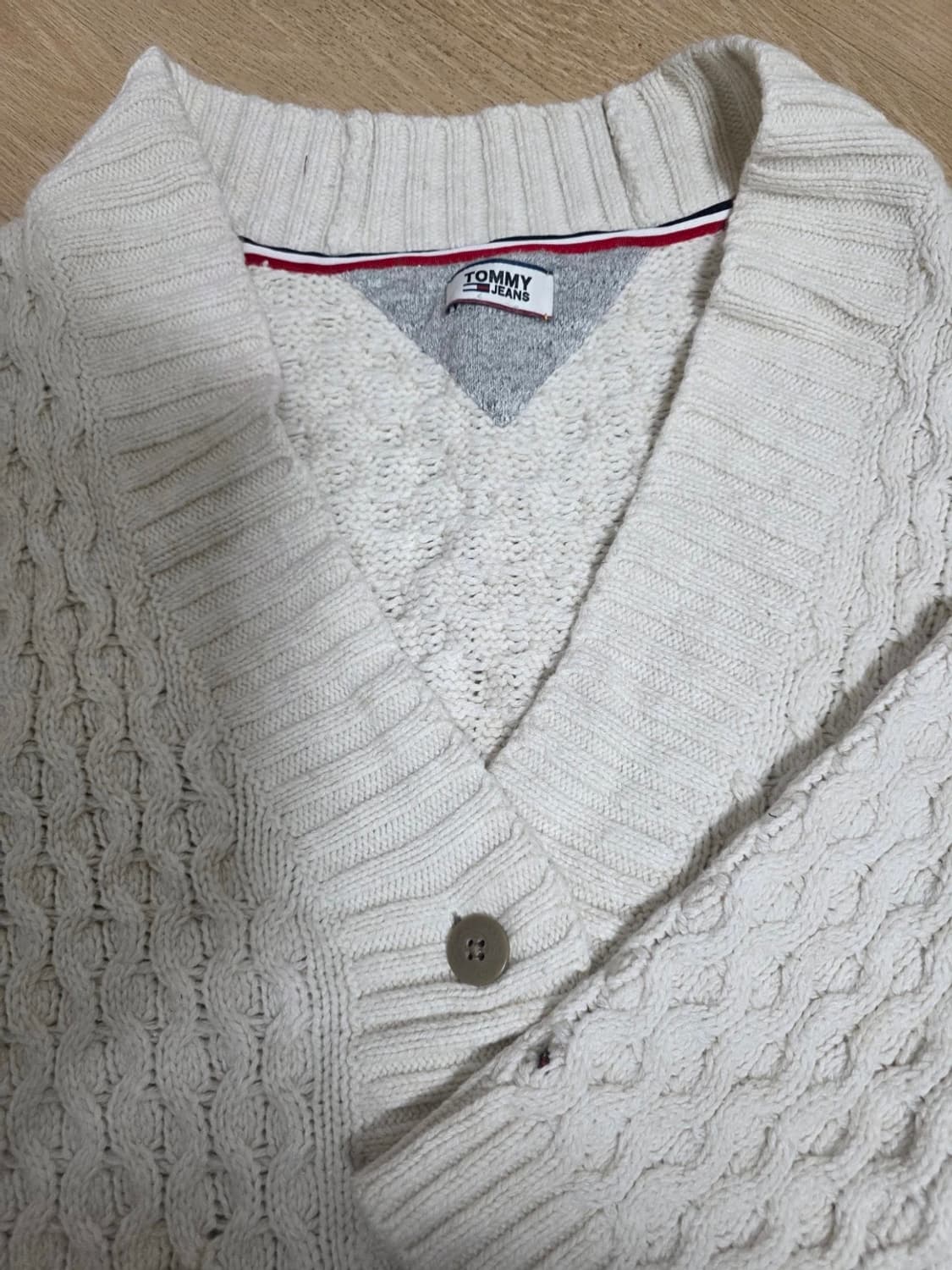 타미 여성 케이블 니트 가디건 아이보리 상품이미지2