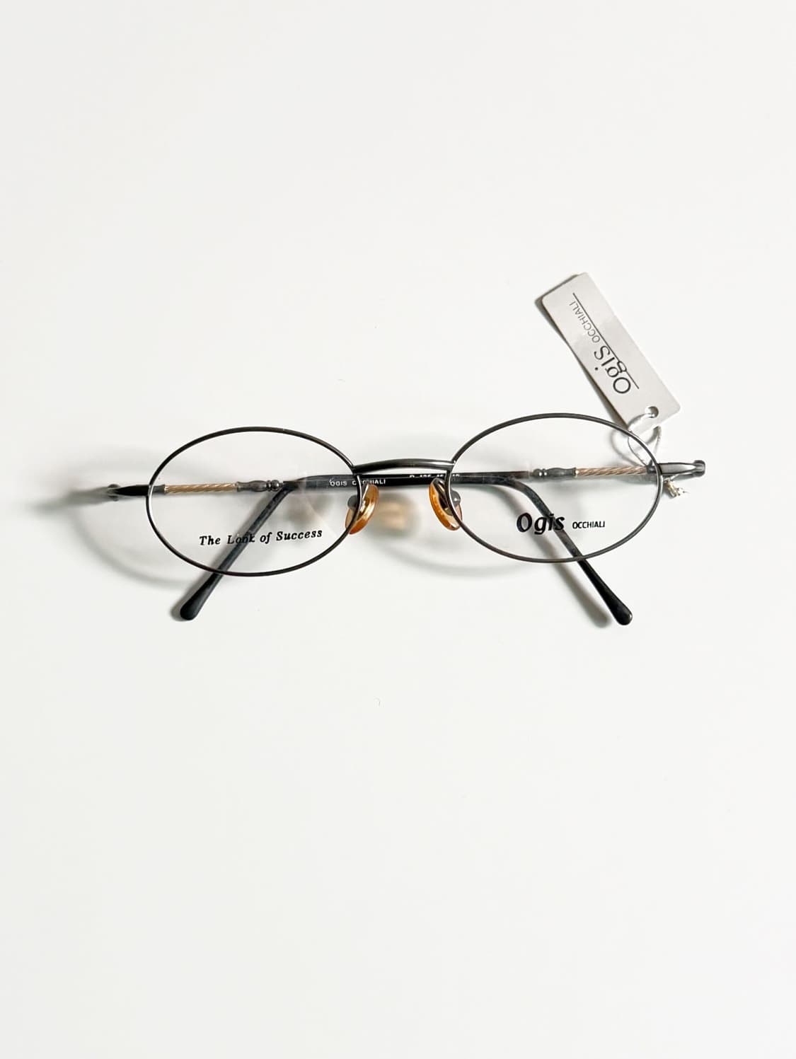 OGIS 다크 실버 슬림 오벌 메탈 프레임 빈티지 안경 상품이미지2