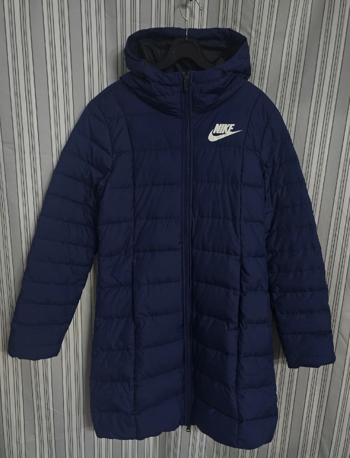 (S) 나이키 여성 필다운 롱패딩 네이비 상품이미지2