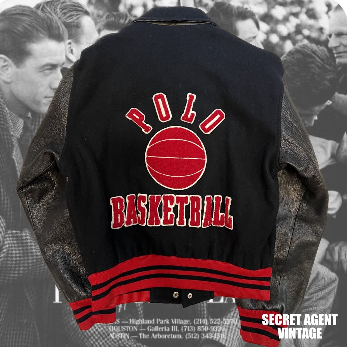 [L]폴로 랄프로렌BASKETBALL레더 암 바시티자켓 상품이미지2