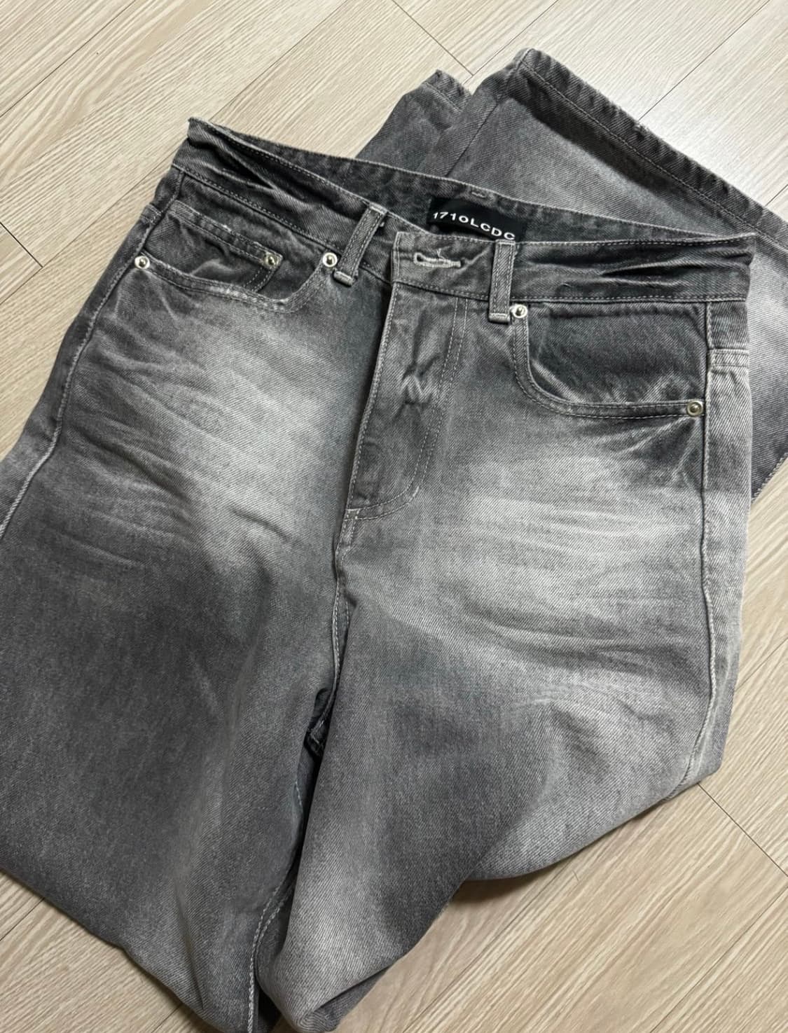 LCDC 브러쉬 와이드 데님 그레이 상품이미지8