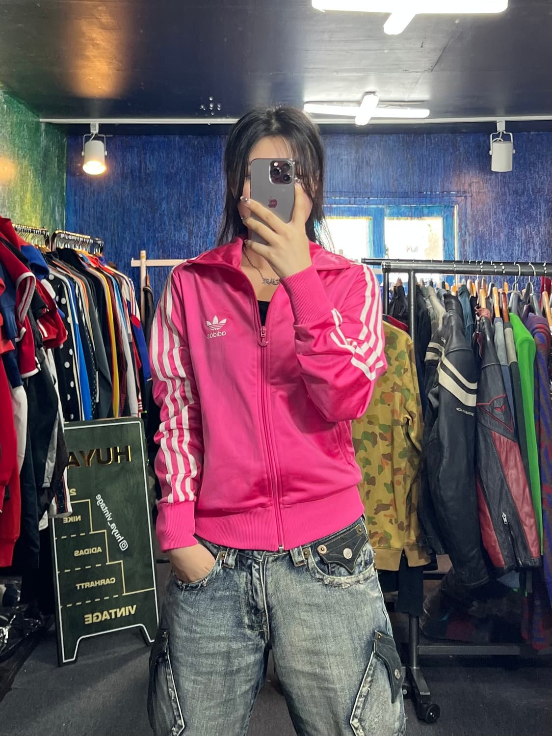 아디다스 핑크 빅로고 파이어버드 져지 95 상품이미지1
