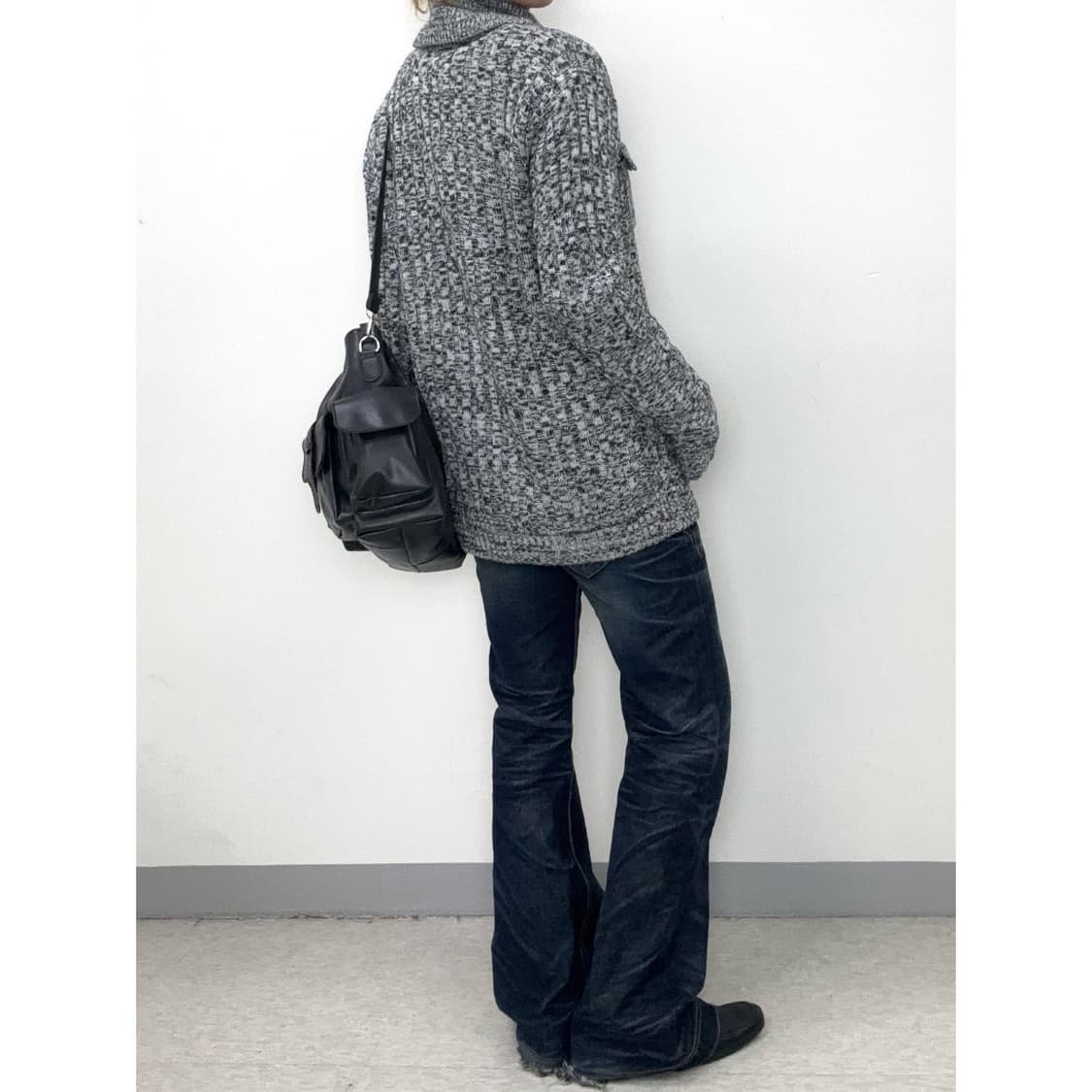 빈티지 락시크 니트집업 상품이미지3