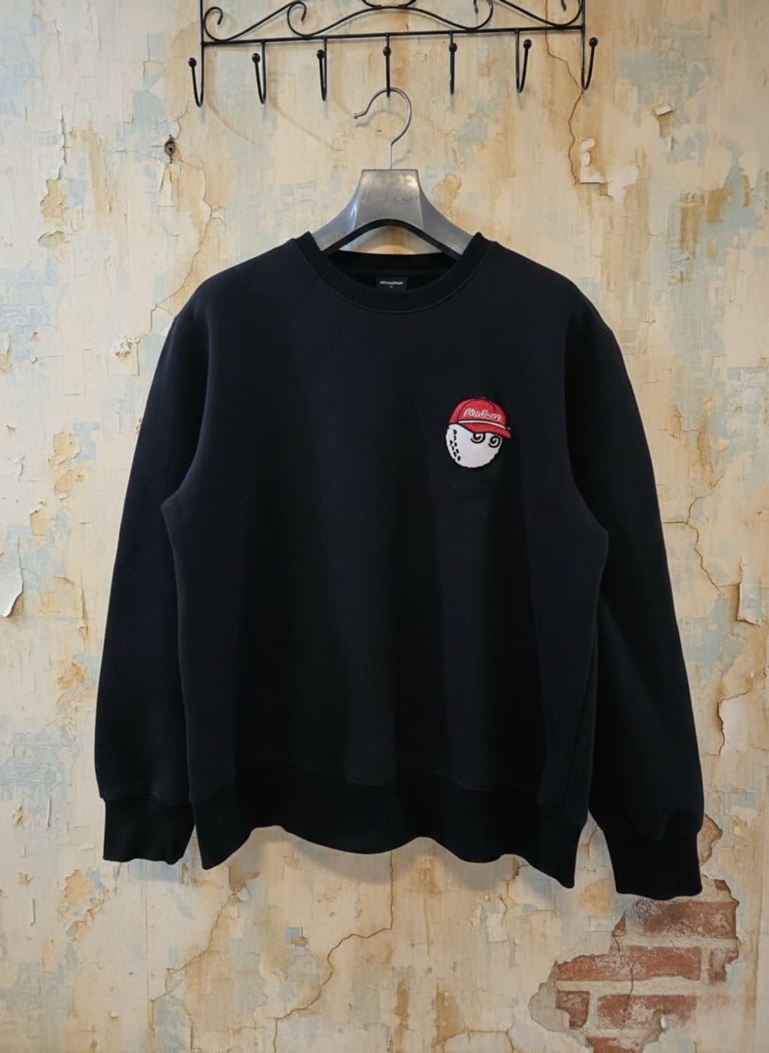 말본 골프 맨투맨 블랙 L 상품이미지1