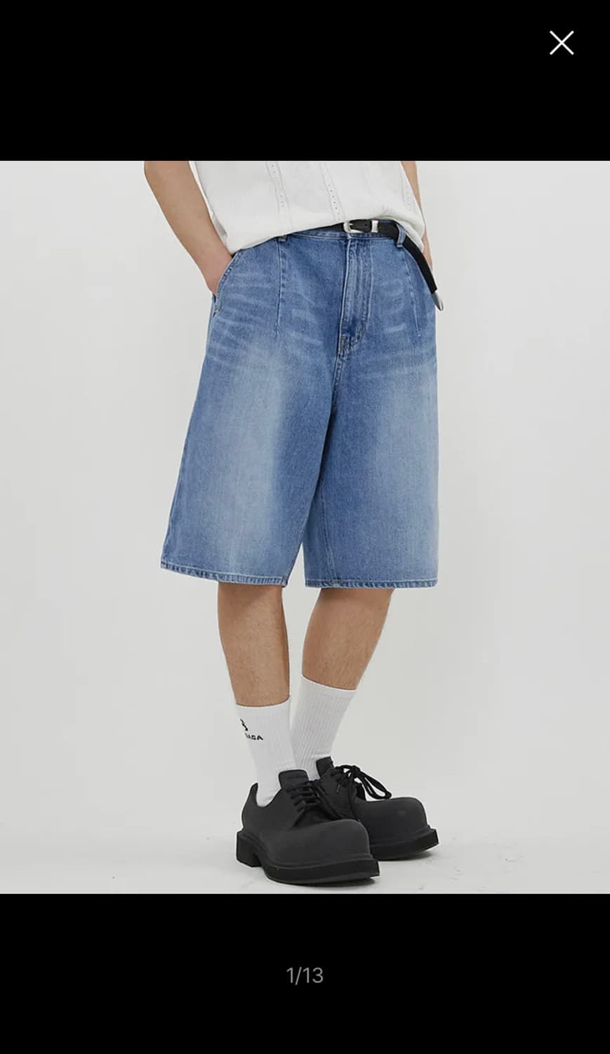 [32]오더아카이브 다트 버뮤다 데님 하프팬츠(썸머블루) 상품이미지1