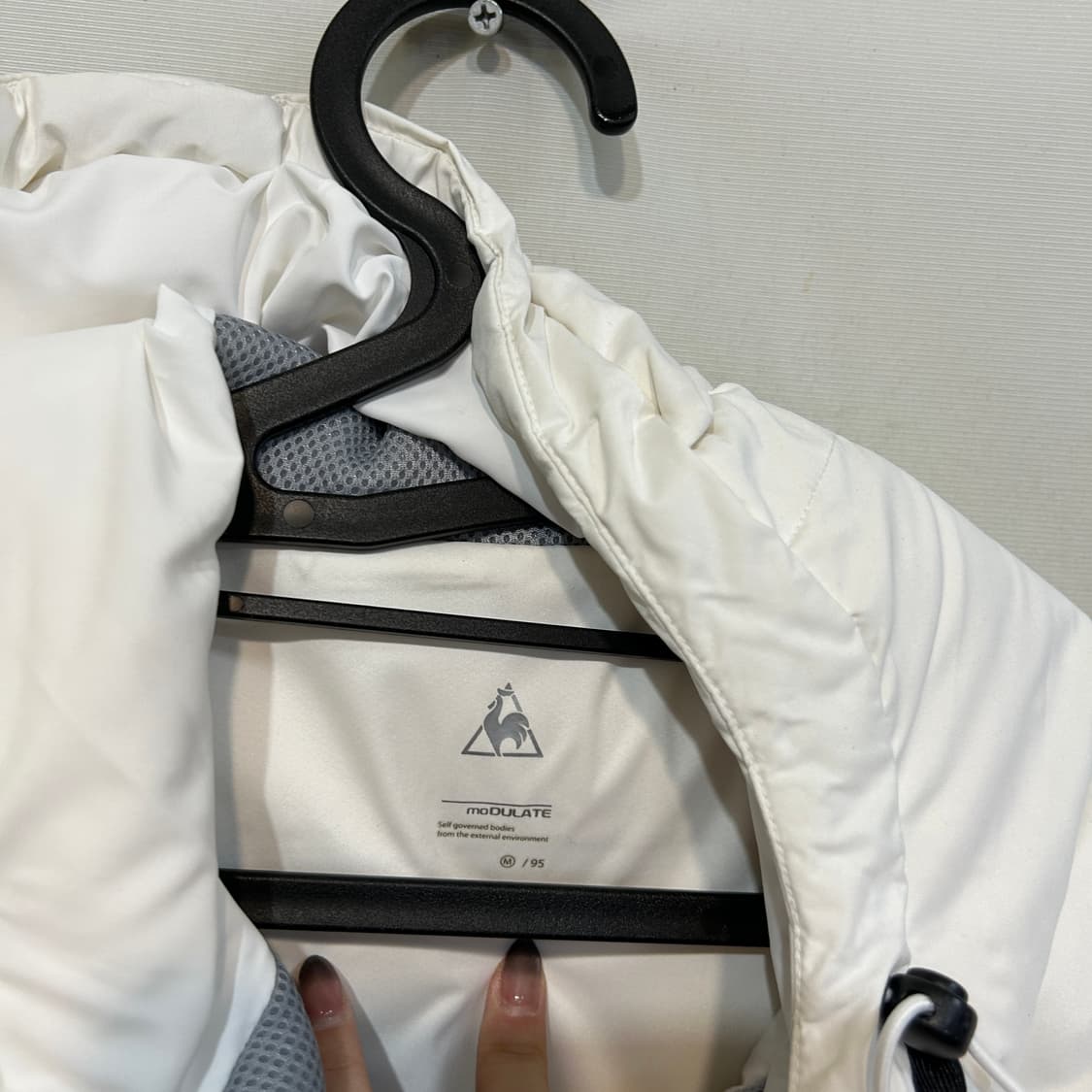 르꼬끄 남성 덕다운 패딩 95 화이트 빵빵함 상품이미지2