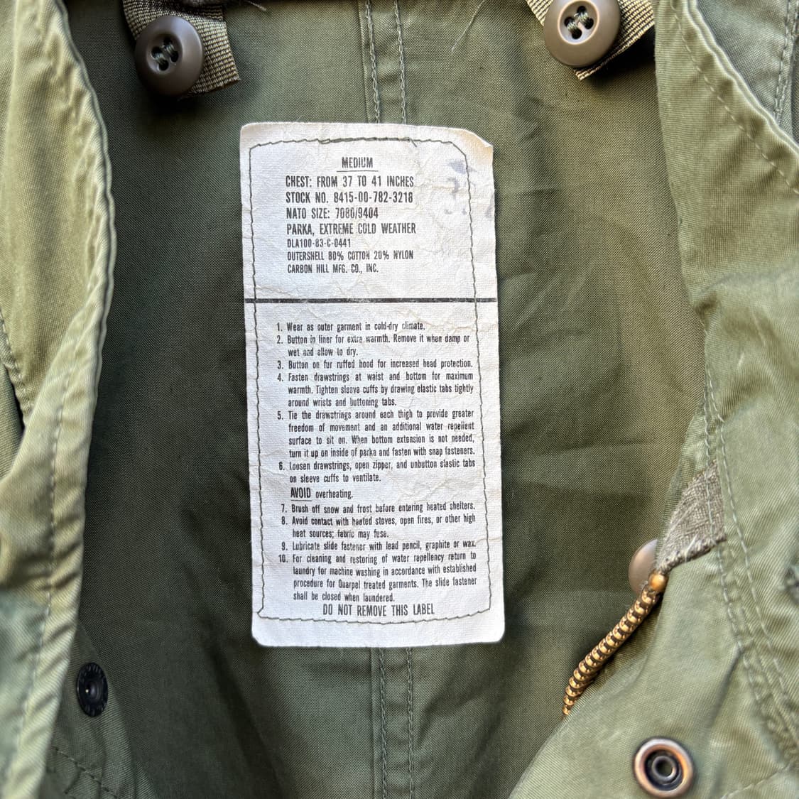 Military 80s 오리지널 m65 개파카 야상 자켓 상품이미지3