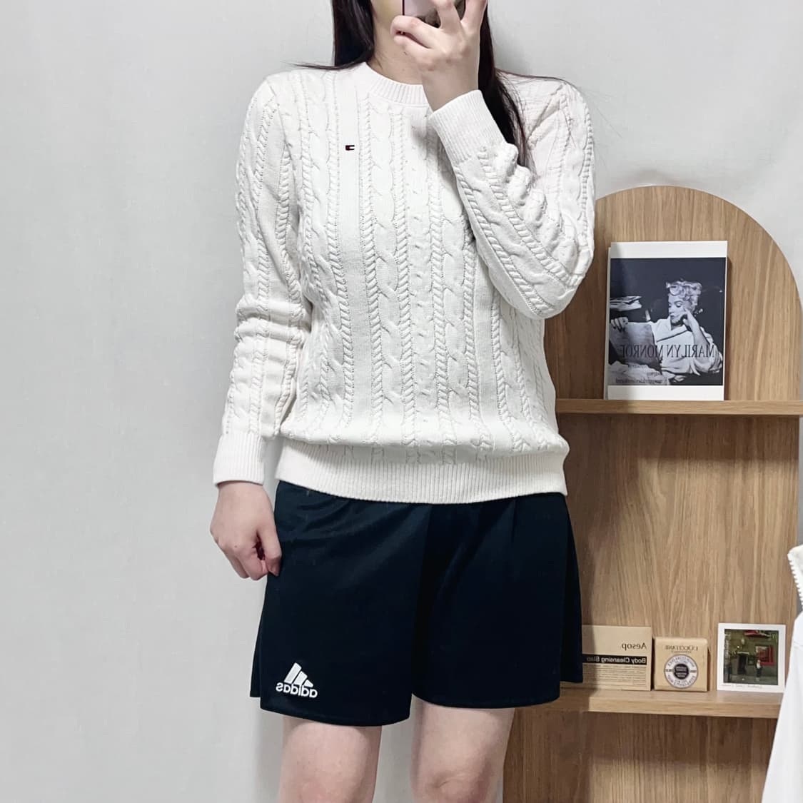 [정품] 타미 아이보리 꽈배기 니트 [ 164 ] 상품이미지1