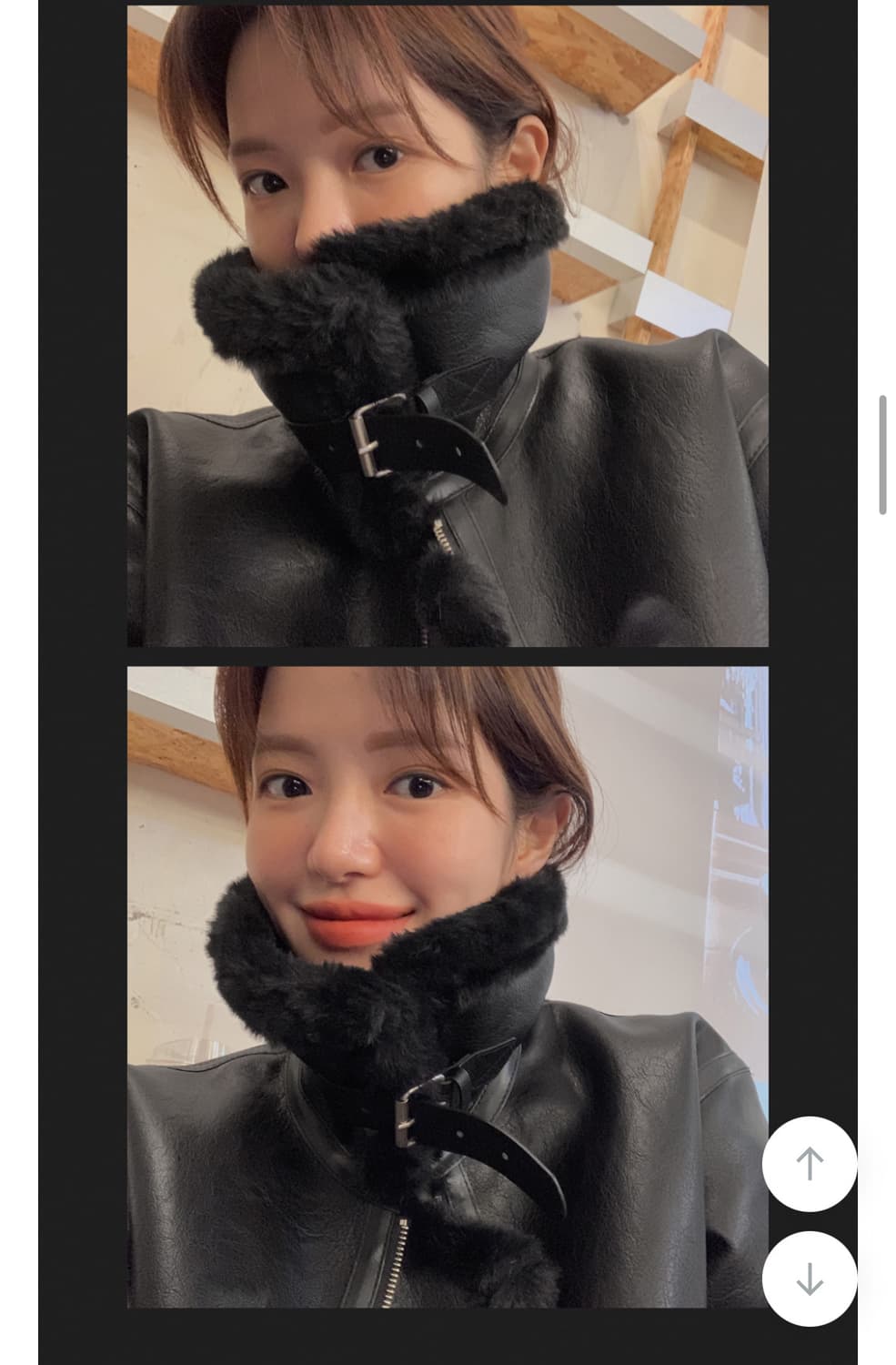 달트 베어 무스탕 블랙 상품이미지3