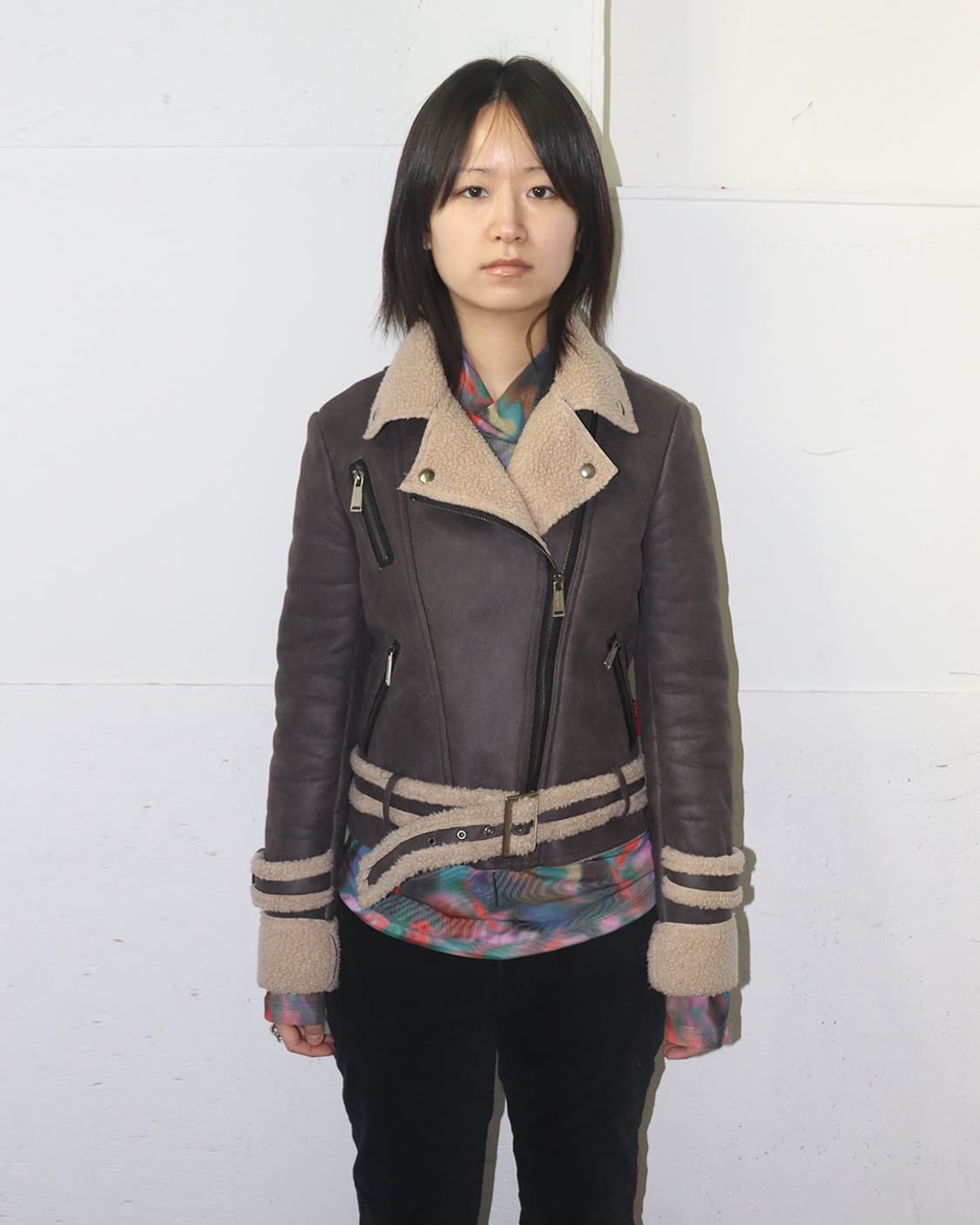 디스퀘어드2 09AW 송아지 가죽 세어링 라이더 자켓 상품이미지1