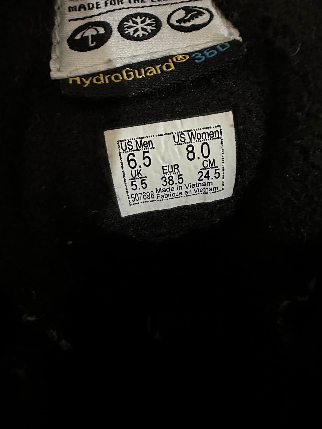 반스 스케이트하이 글리터 블랙 245 상품이미지7