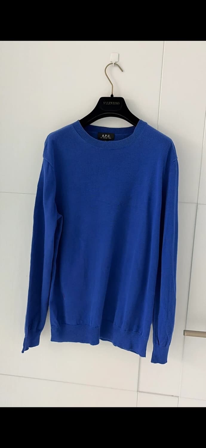 A.P.C. 블루 코튼 니트 55,66 정품 상품이미지1