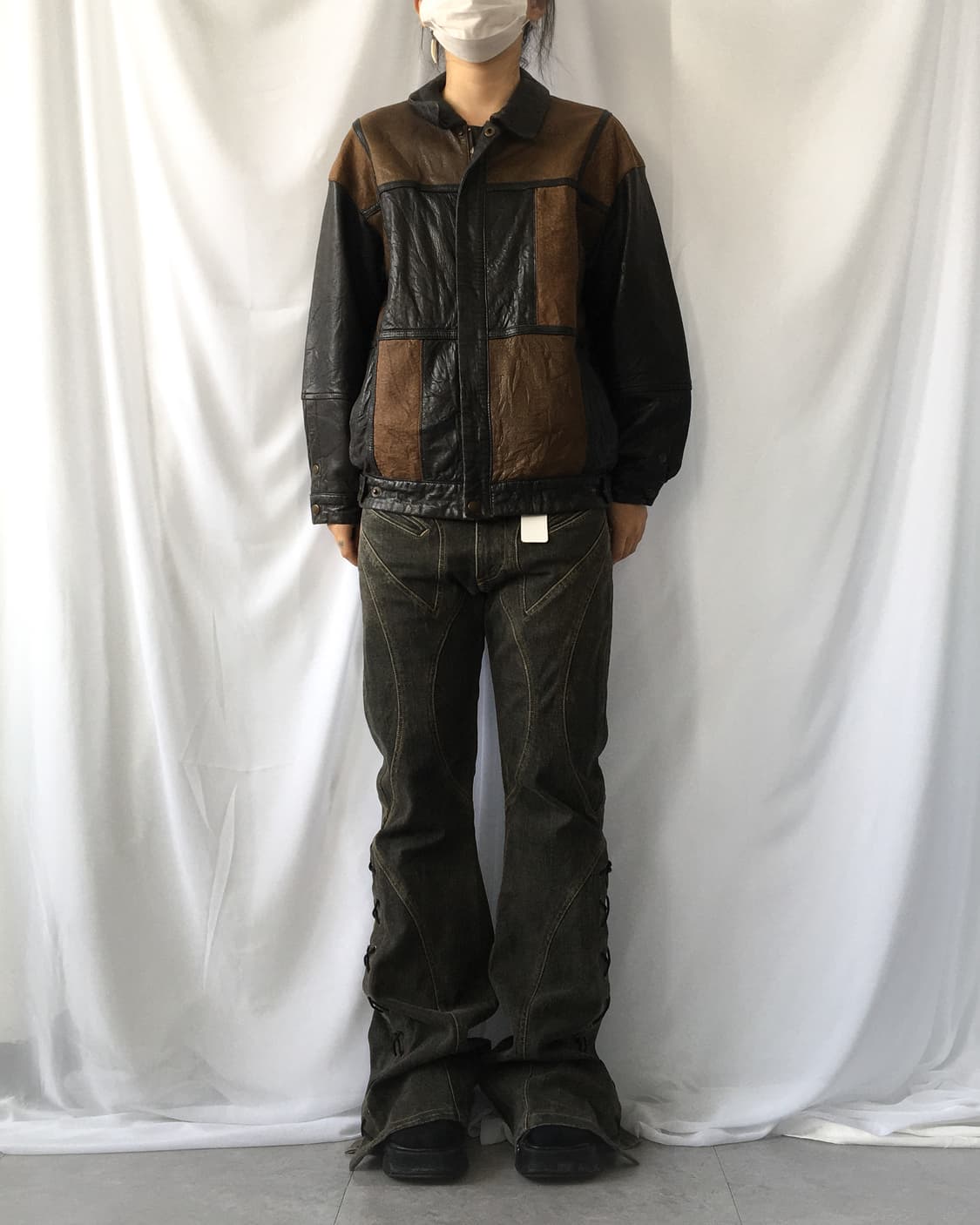 Patch work goat leather jacket 상품이미지7