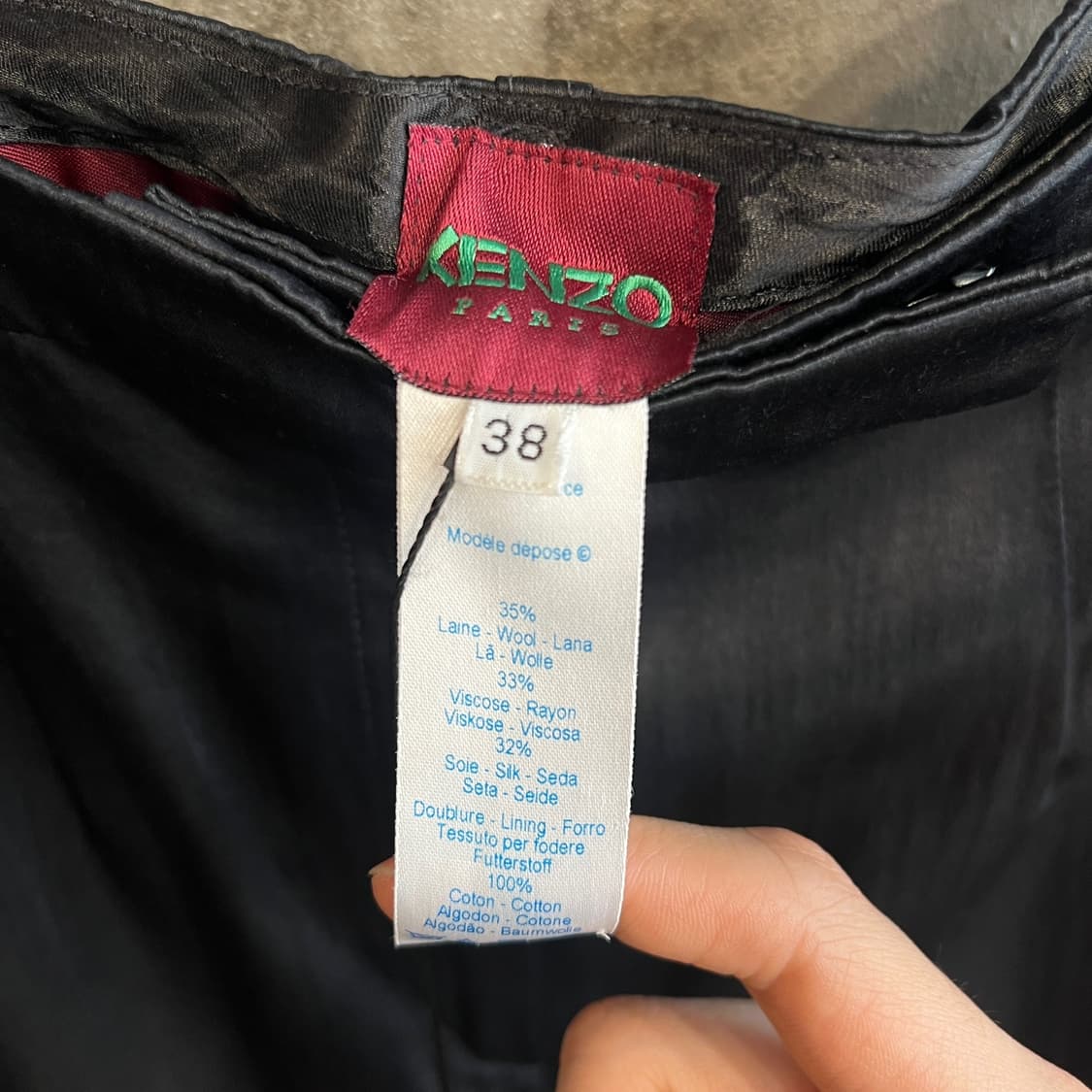 90s 겐조 실크 블렌딩 와이드 트라우저 상품이미지7