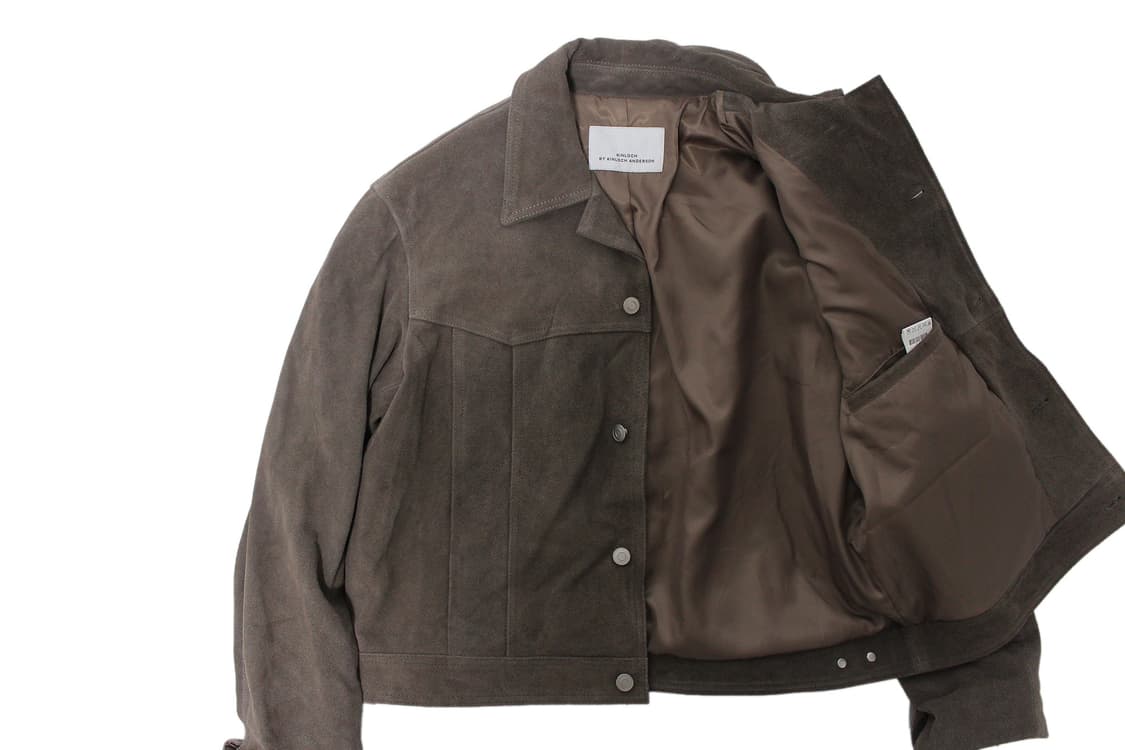 Kinloch Anderson 킨록앤더슨 카우레더 스웨이드 크롭자켓 상품이미지6