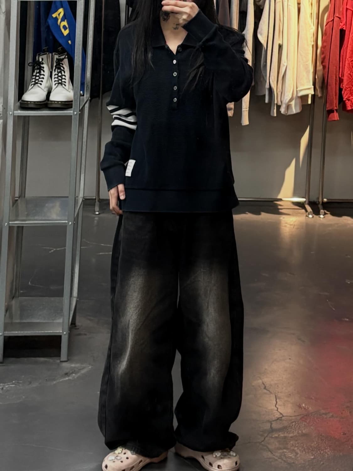 톰브라운 4바 와플 폴로 니트 카라티A3697 상품이미지1