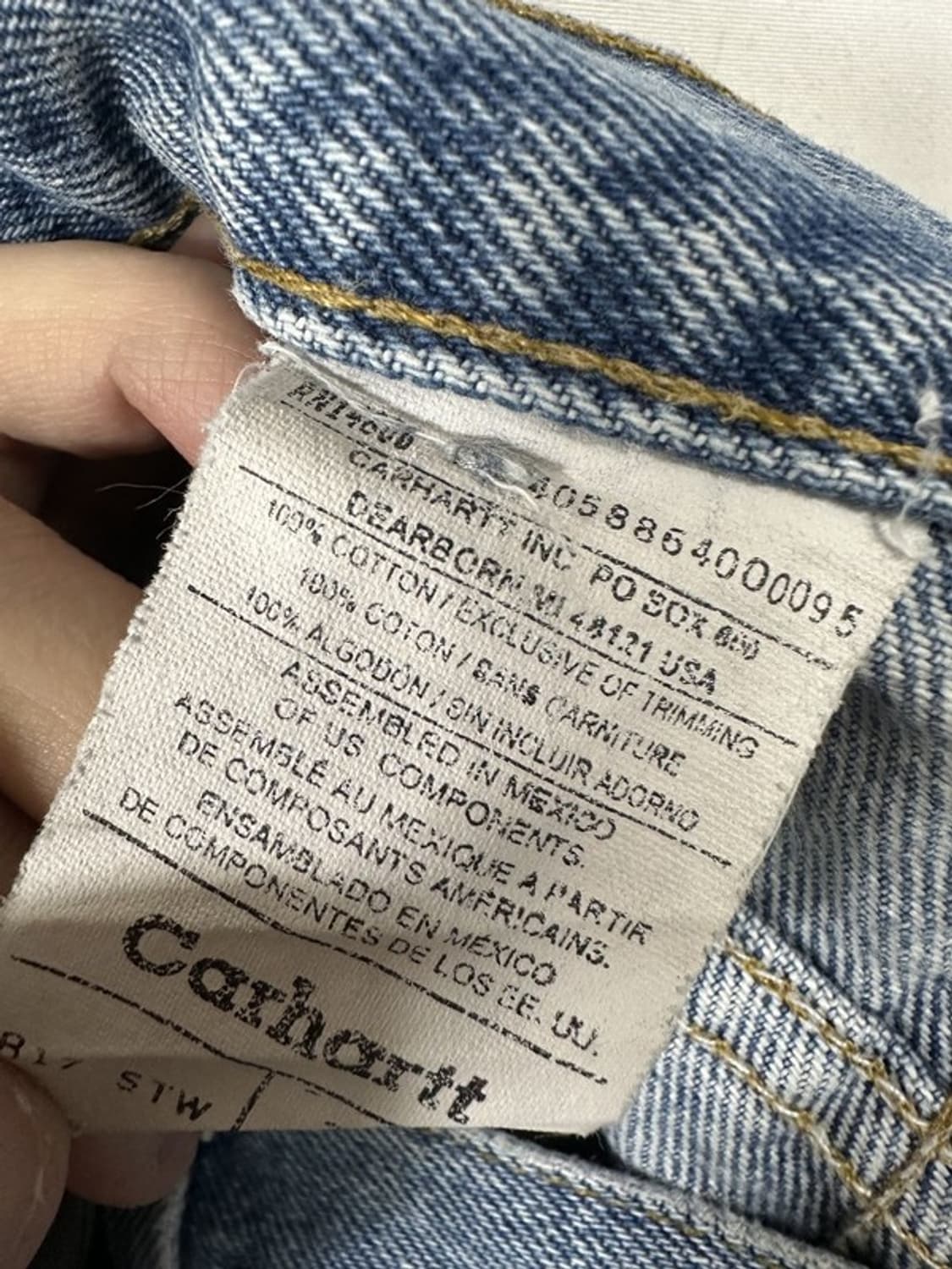 [36X32] CARHARTT B17STW 칼하트빈티지 데님팬츠 상품이미지4