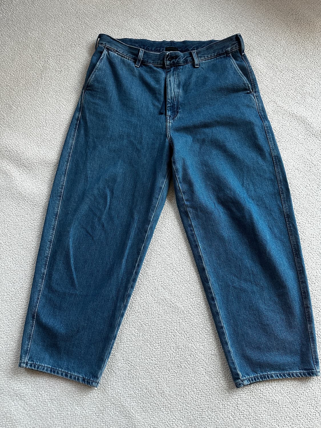 (XL) 유니클로 와이드 테이퍼드 진 - 65 BLUE 블루 상품이미지2