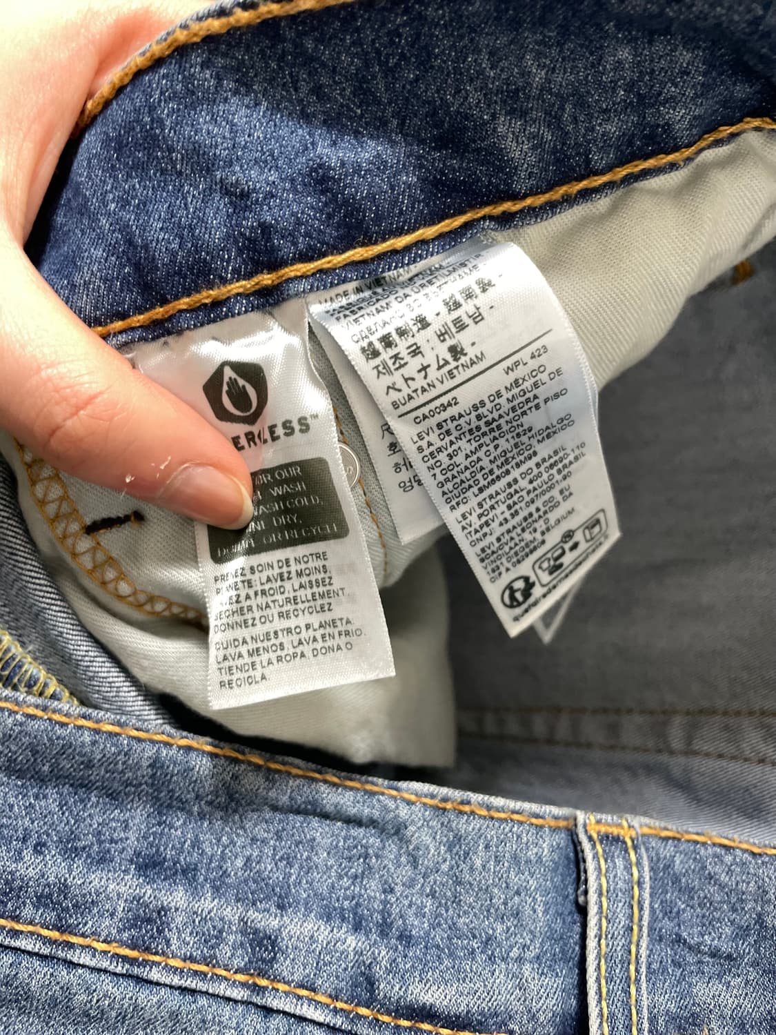 빈티지9. 리바이스 511 워시드 슬림 핏 진 데님 팬츠 청바지 상품이미지3