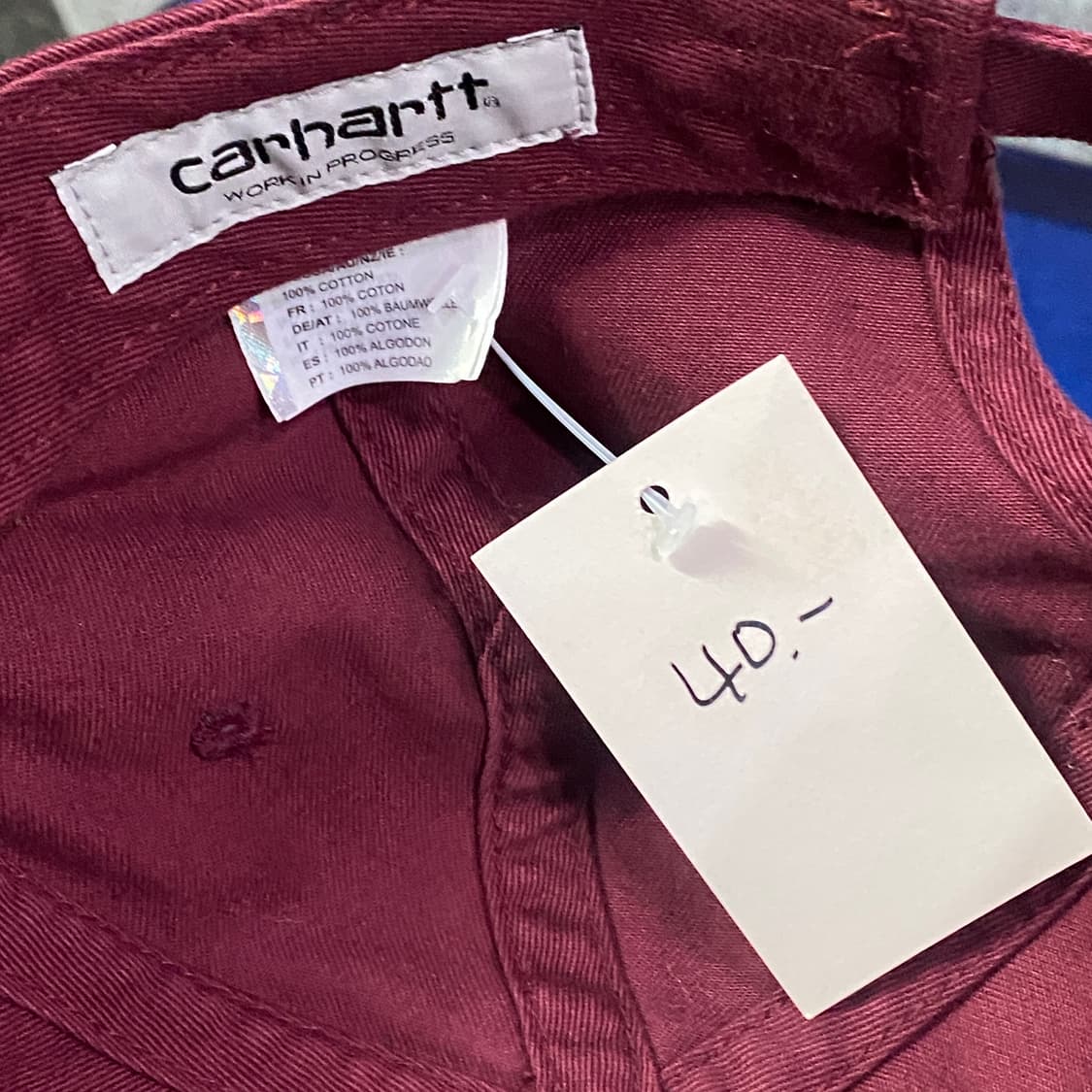 칼하트 센터로고 버건디 볼캡 B3311 상품이미지4