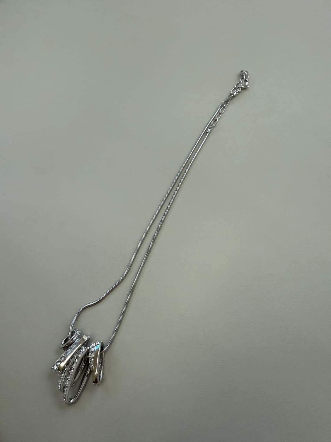 스와로브스키 댄스 네크리스 7열 크리스털 실버 플레이트 은 목걸이 다이아 상품이미지7