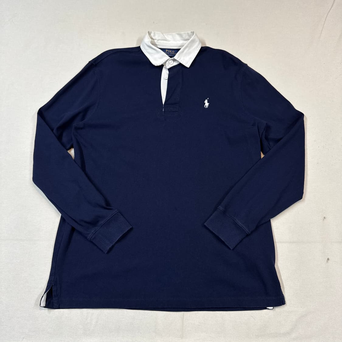 L) 폴로 랄프로렌 아이코닉 럭비 셔츠 네이비 긴팔 신형 상품이미지1