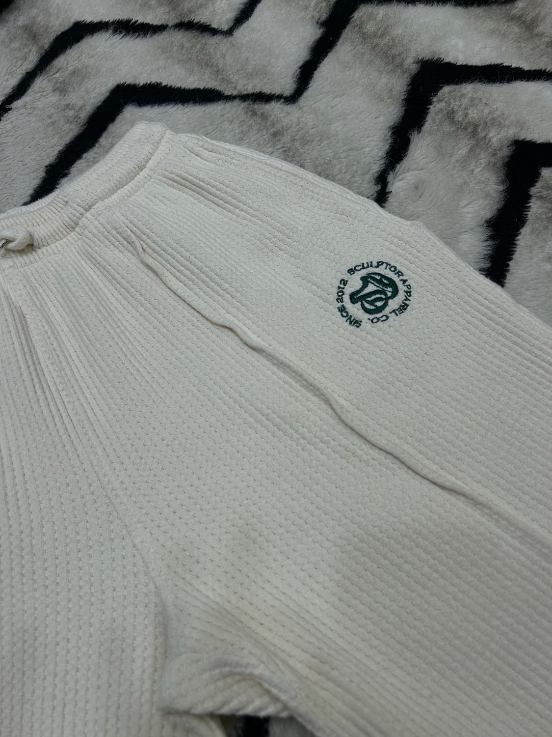 [S]스컬프터 와플 스웨터 팬츠/크림 상품이미지1