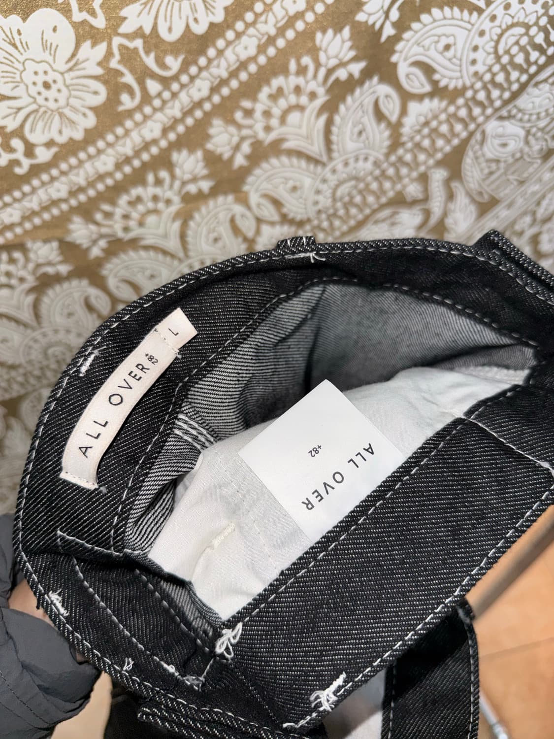 Allover 스티치 카고 흑청 카펜터 데님팬츠  상품이미지6