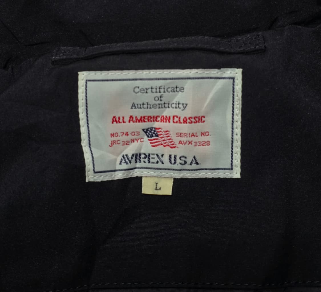 Avirex 아비렉스 블랙 다운 패딩 L 상품이미지6