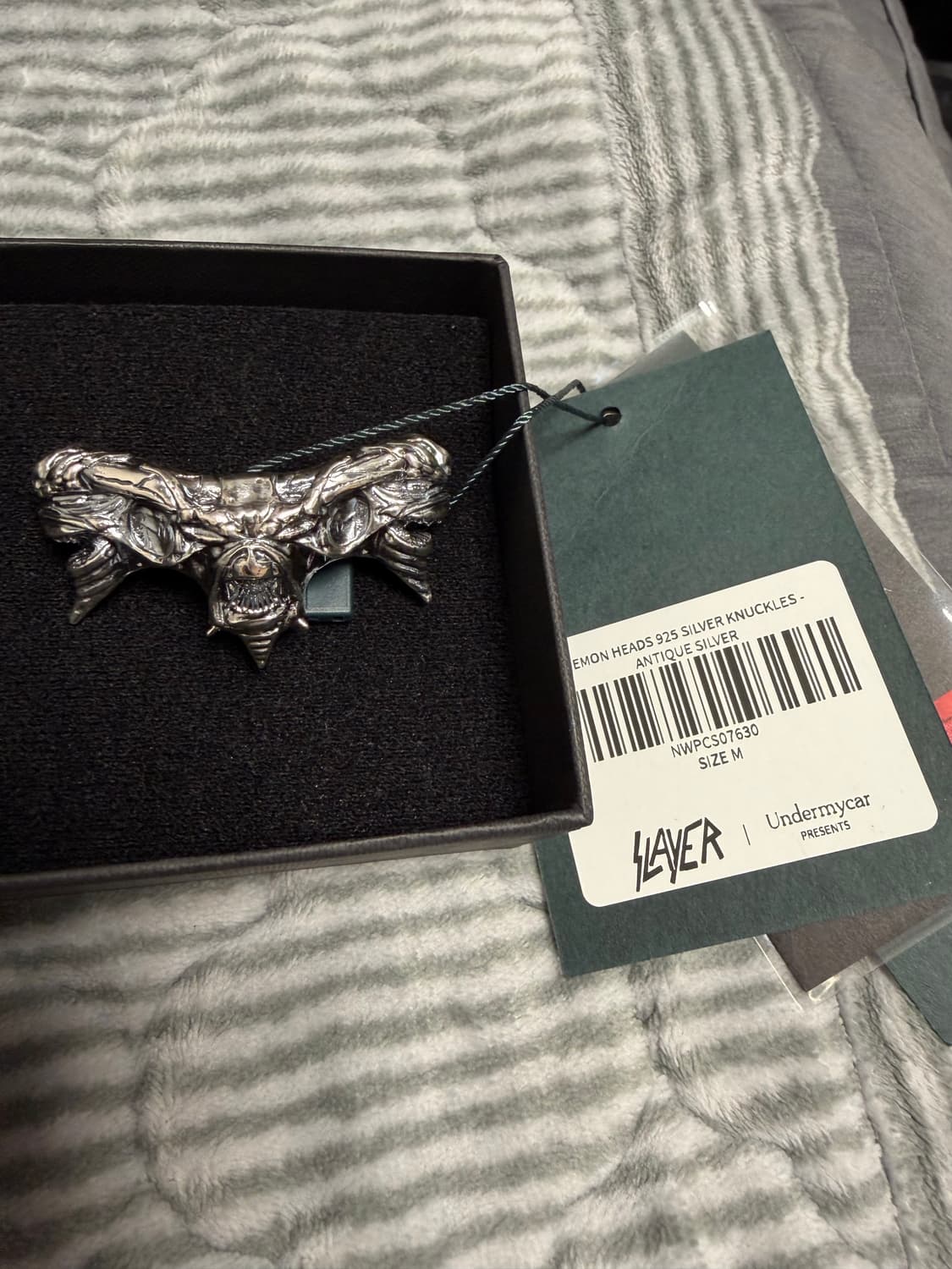 (M) 언더마이카 슬레이어 데몬 헤즈 실버 너클 상품이미지2