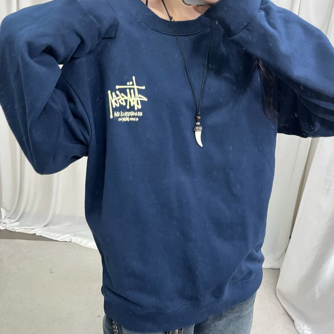 Stussy navy mtm 상품이미지4