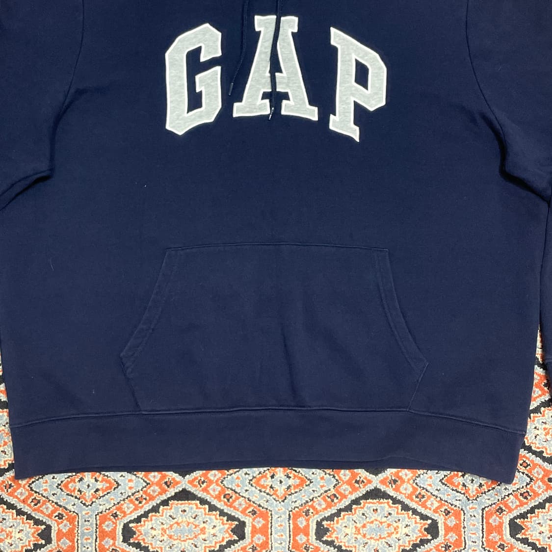 갭 스펠로고 네이비 기모 후드티셔츠 남성XXL 상품이미지3