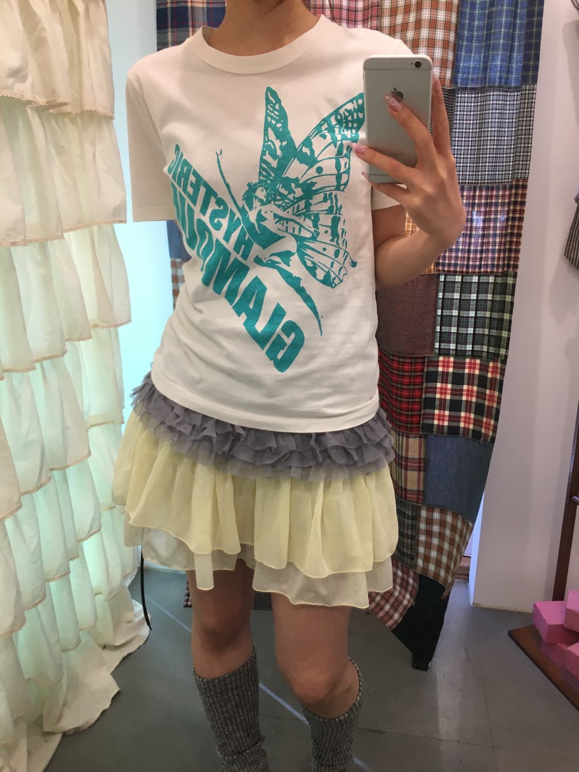 히스테릭글래머 민트 나비 티셔츠 상품이미지5