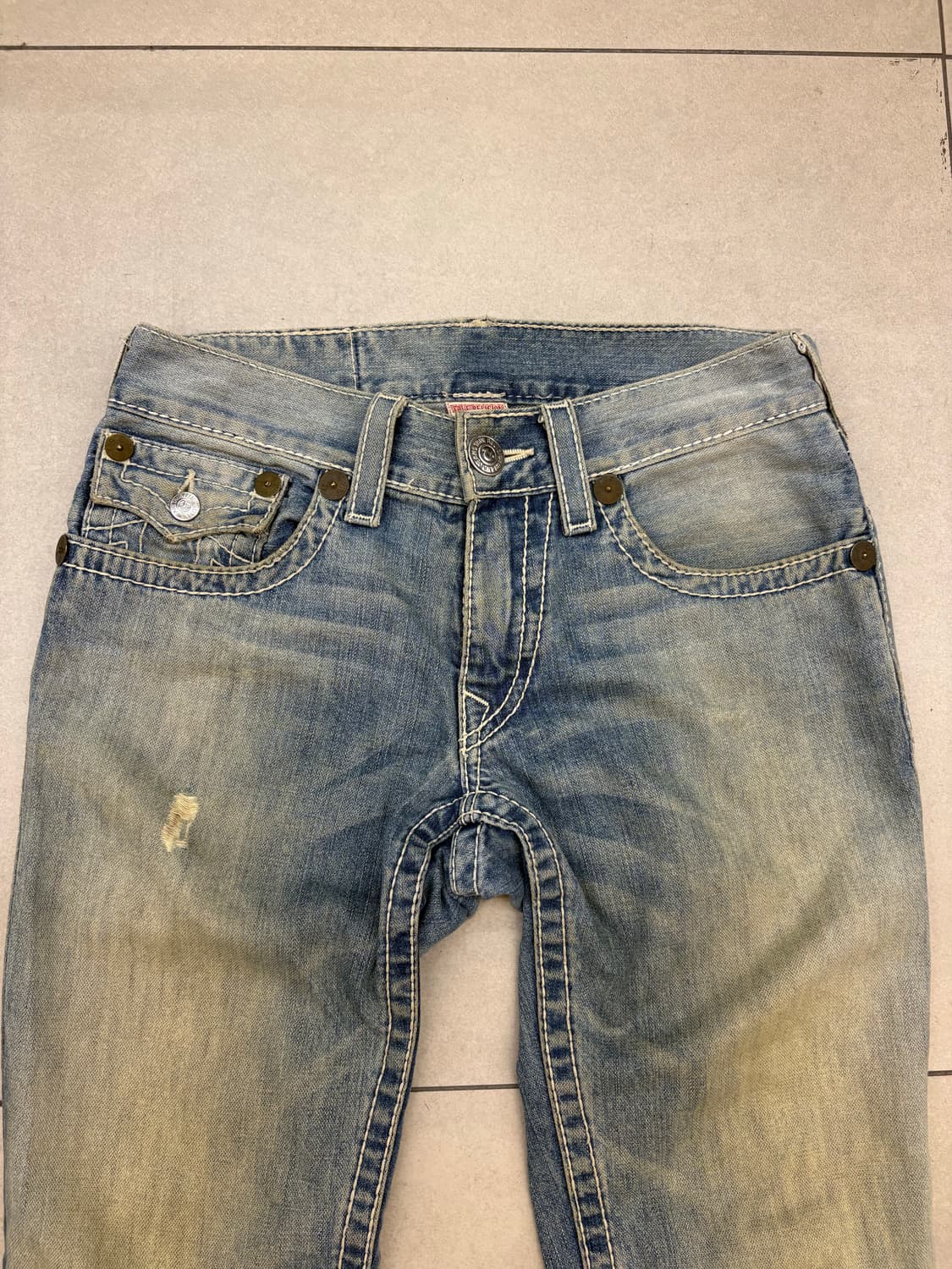 트루릴리전 BIG T ROW 세미 부츠컷 데님 상품이미지7