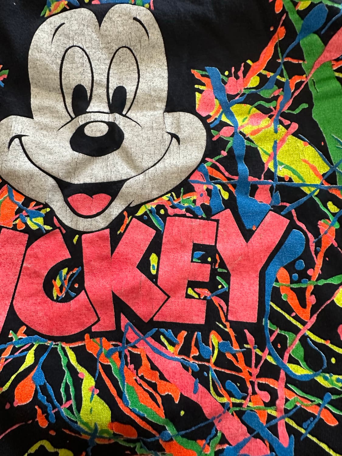 80's Disney 'Neon Splatter' Mickey Mouse 상품이미지3