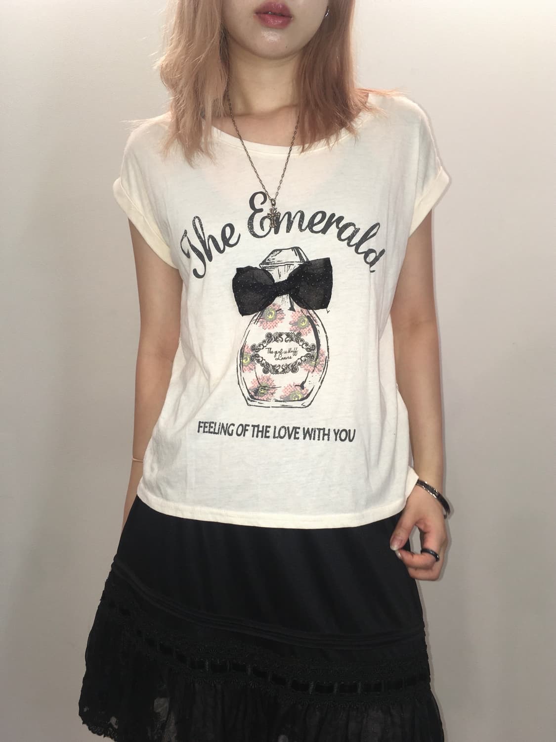 jpn vintage romantic lace ribbon t shirt 상품이미지1