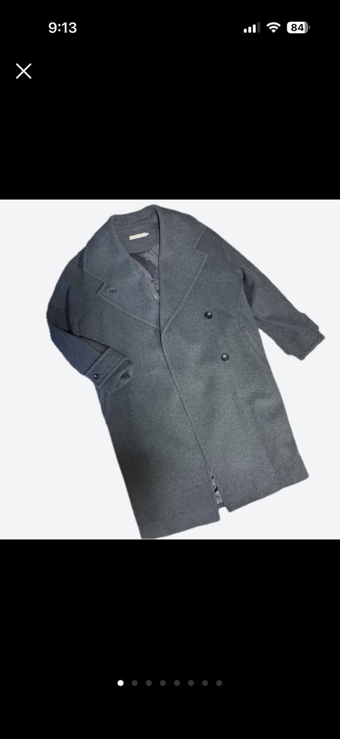 스테파넬 회색 울 코트 상품이미지1