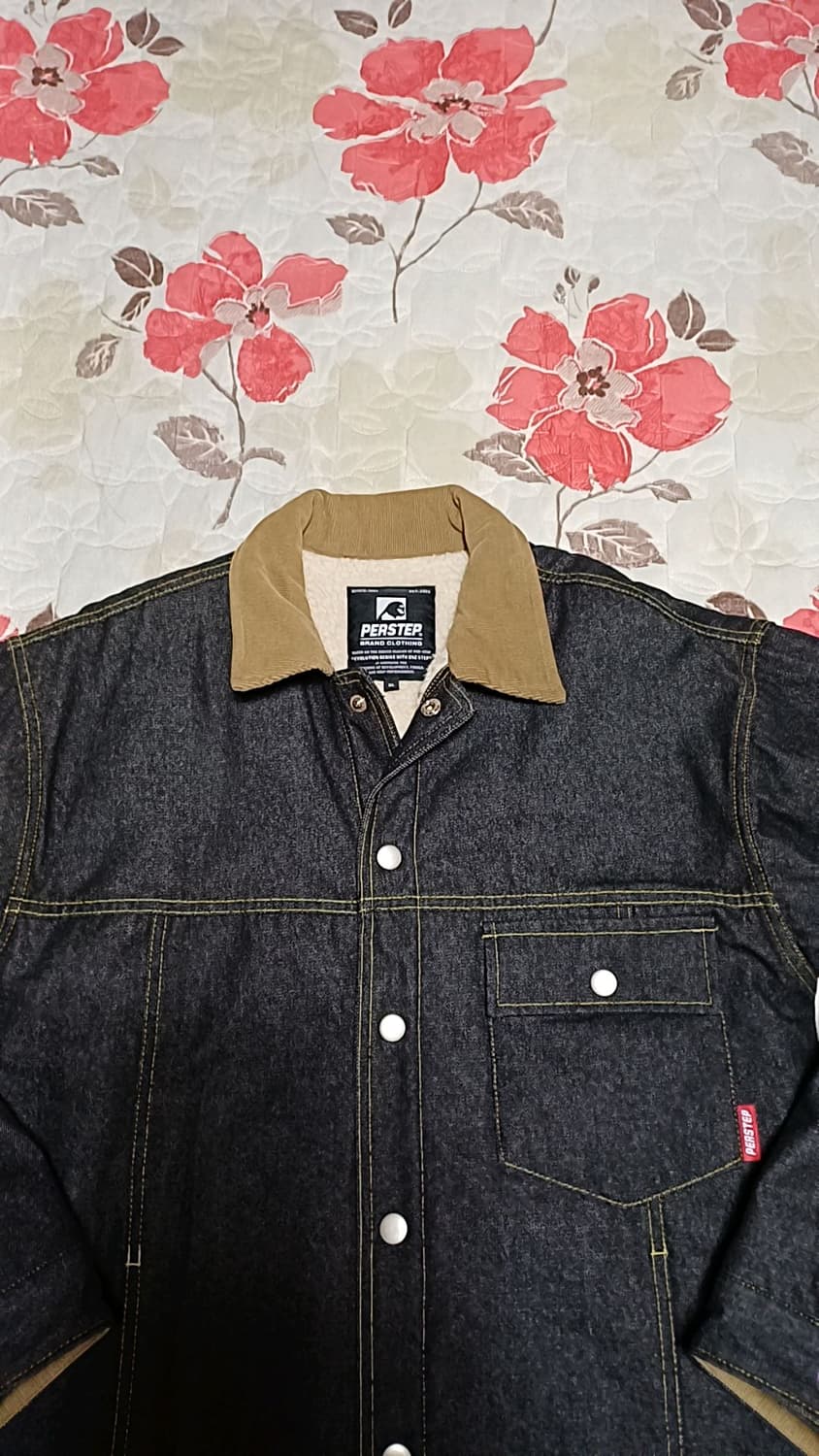 퍼스텝 뽀글이 겨울데님자켓 실측100 가슴56 기장72 상품이미지3