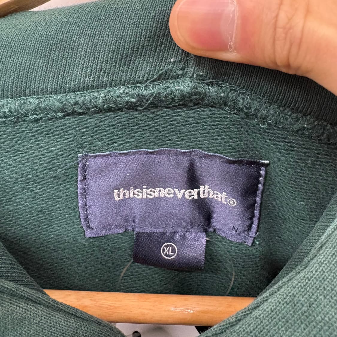디스이즈네버댓 그린 후드티 XL 상품이미지3
