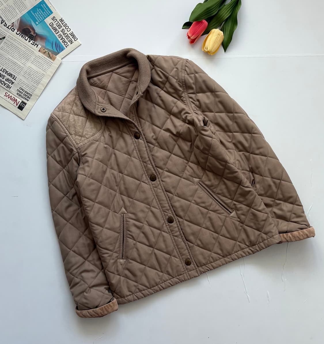 Polo 폴로랄프로렌 코듀로이 베이지 퀄팅 점퍼 상품이미지1