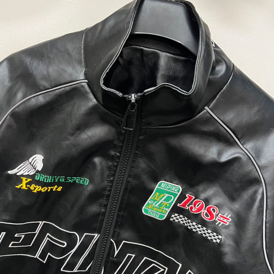 VTG 빈티지 레더 레이싱 자켓 XL~2XL급 상품이미지3