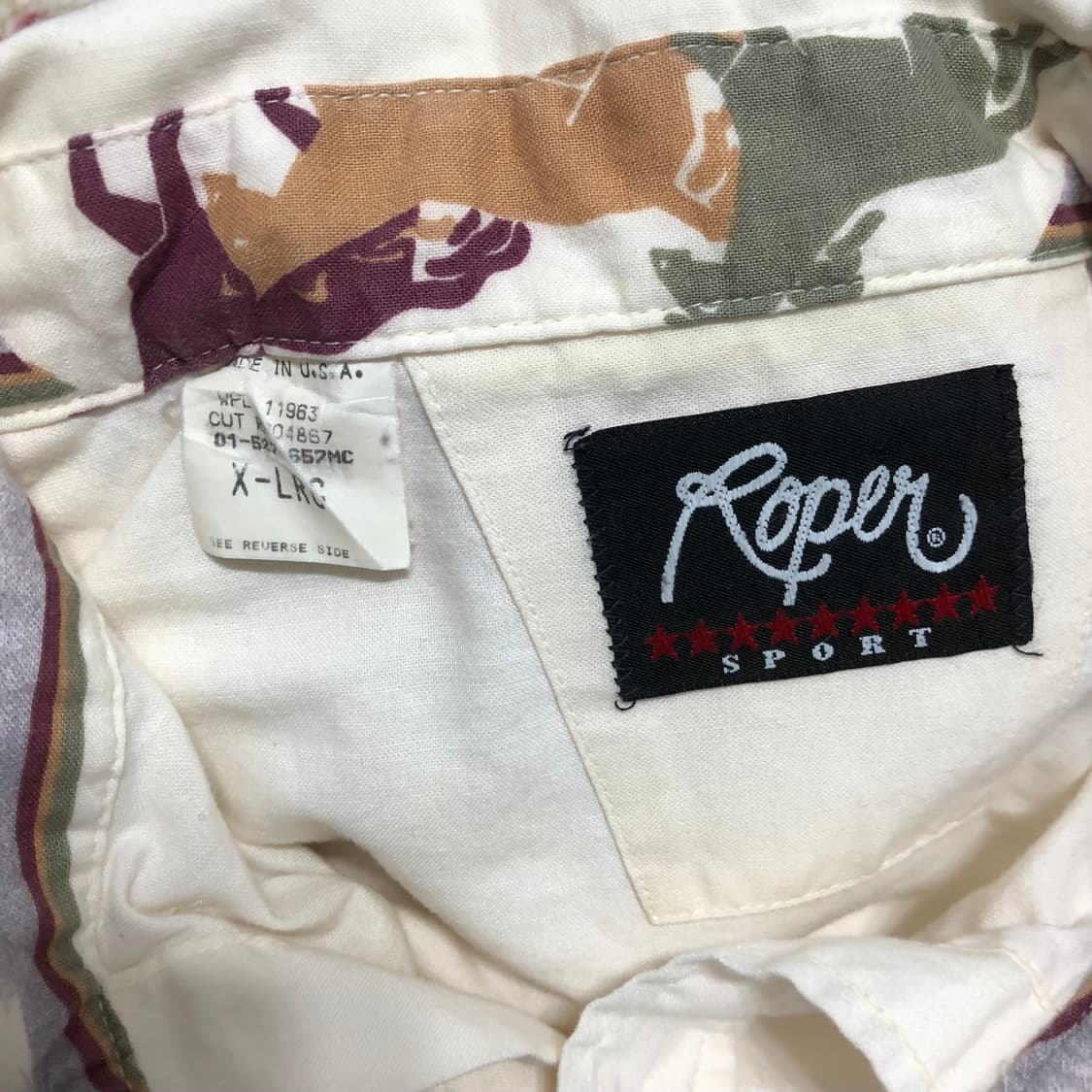 90s USA ROPER 미국생산 로퍼 웨스턴 셔츠  상품이미지10