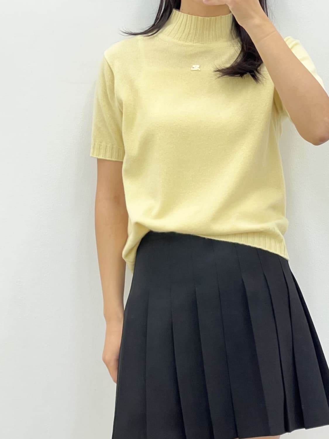 courreges / 꾸레쥬 옐로우 캐시미어 니트   상품이미지10