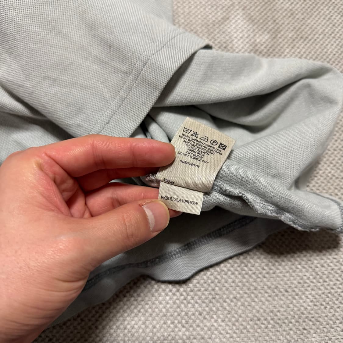 버버리 그레이 반팔 티셔츠 체크포인트 상품이미지4