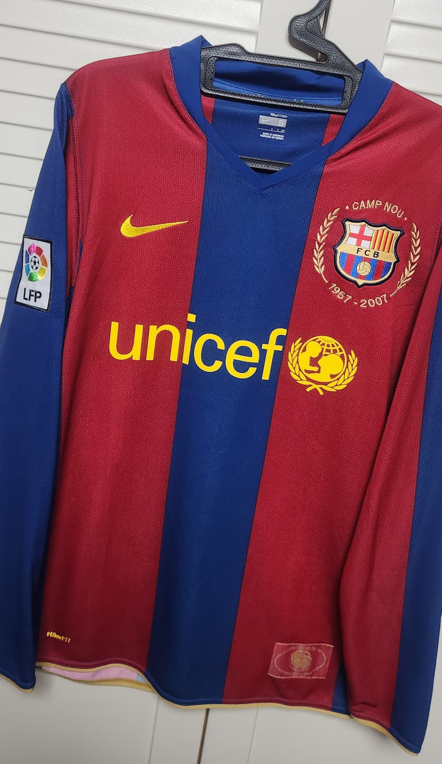 07-08 바르셀로나 홈 50주년 긴팔 No.14 앙리 나이키 유니폼 상품이미지2