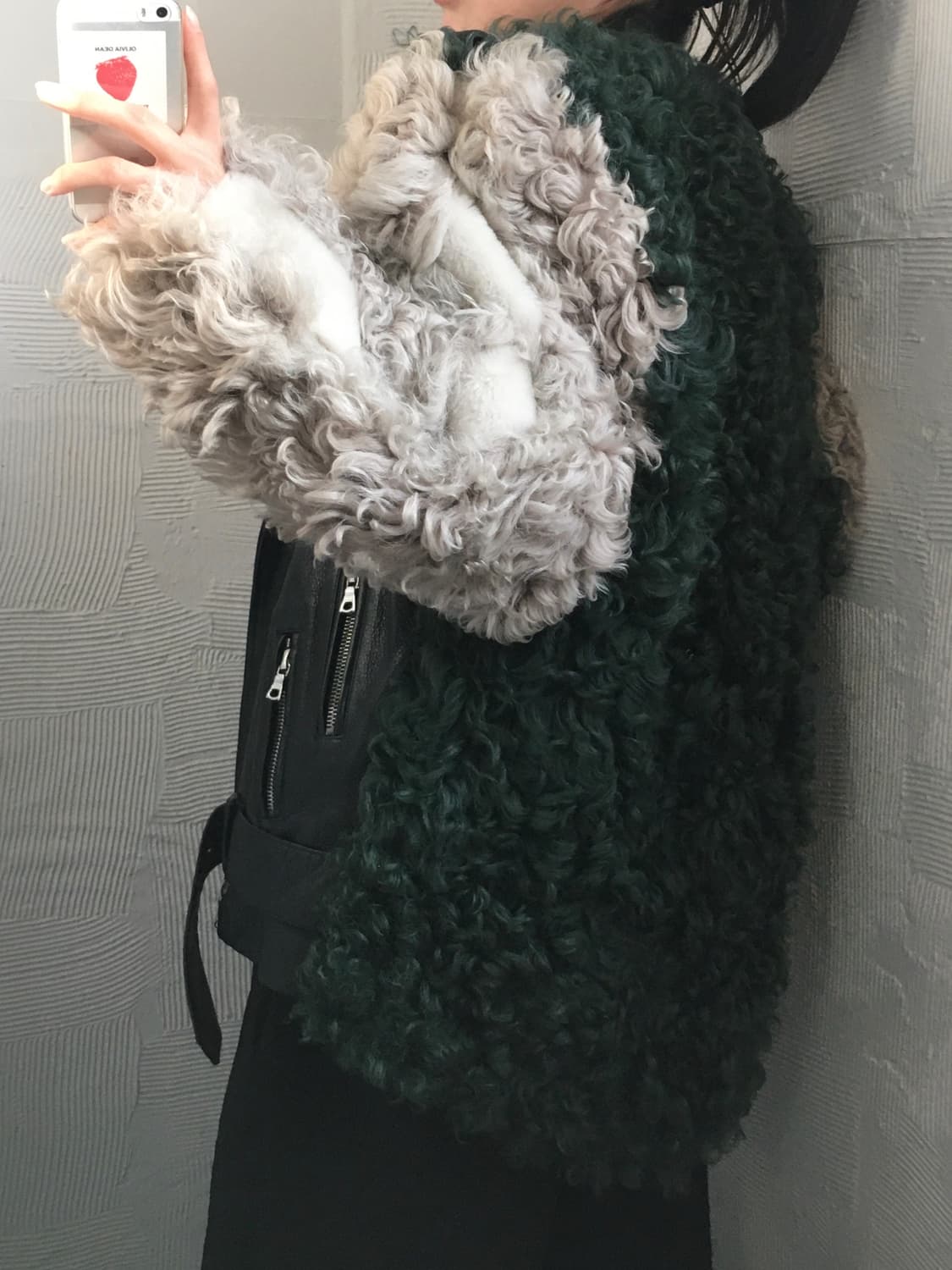 Sandy Liang 레더 퍼트리밍 자켓 상품이미지3