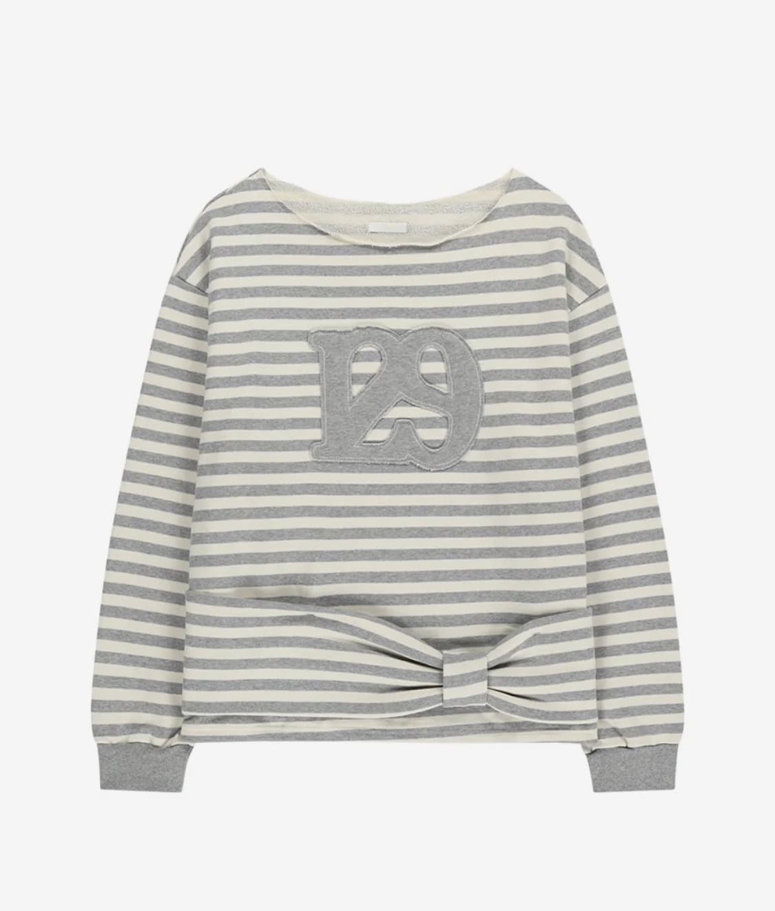 일리고 129 스트라이프 맨투맨 아이보리 멜란지 상품이미지2